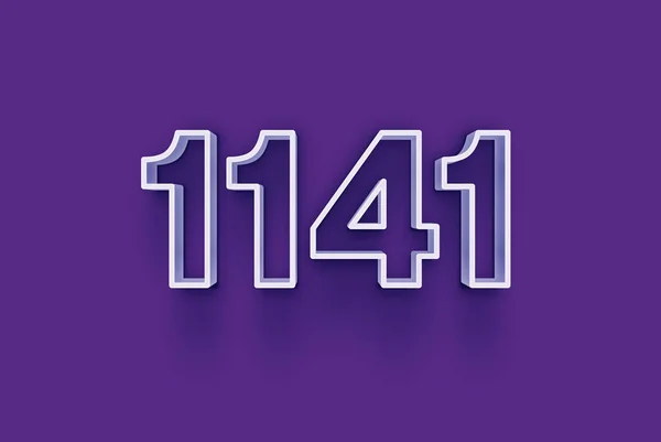 Nummer 1141 Isolerad Lila Bakgrund För Din Unika Försäljning Affisch — Stockfoto