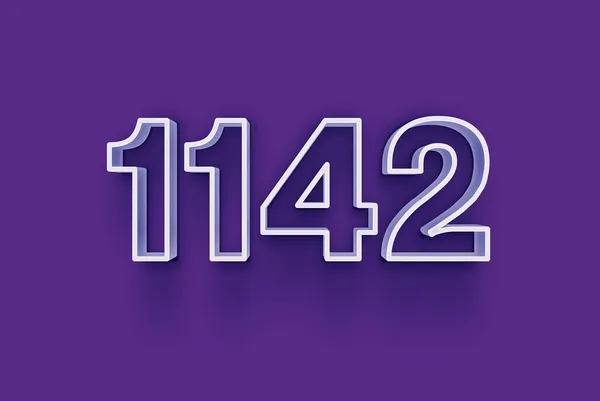 Номер 1142 Изолирован Фиолетовом Фоне Вашего Уникального Рекламного Плаката Промо — стоковое фото
