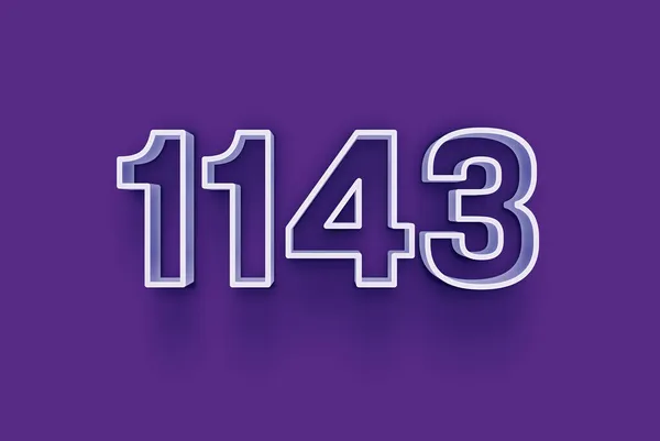 Номер 1143 Изолирован Фиолетовом Фоне Вашего Уникального Рекламного Плаката Промо — стоковое фото