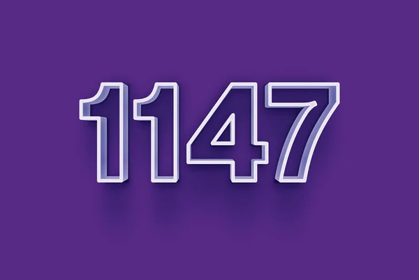 Αριθμός 1147 Είναι Απομονωμένη Μωβ Φόντο Για Μοναδική Αφίσα Πώλησης — Φωτογραφία Αρχείου