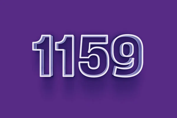 Número 1159 Está Aislado Fondo Púrpura Para Oferta Única Venta — Foto de Stock