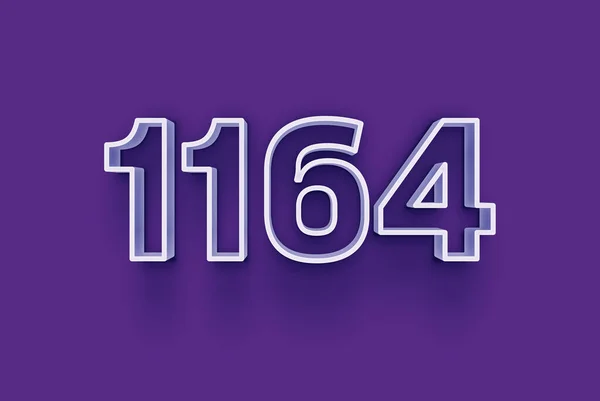 Numéro 1164 Est Isolé Sur Fond Violet Pour Votre Vente — Photo