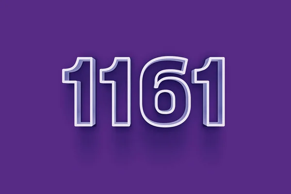 3D号码1161是隔离在紫色背景下 为您独特的销售海报促销打折特价特价销售 横幅广告标签 享受圣诞 圣诞甩卖标签 优惠券等 — 图库照片