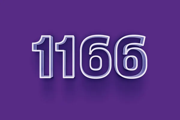 Numéro 1166 Est Isolé Sur Fond Violet Pour Votre Vente — Photo