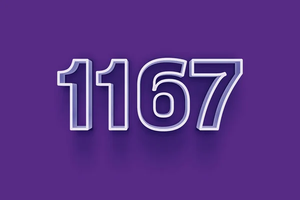 Numéro 1167 Est Isolé Sur Fond Violet Pour Votre Offre — Photo