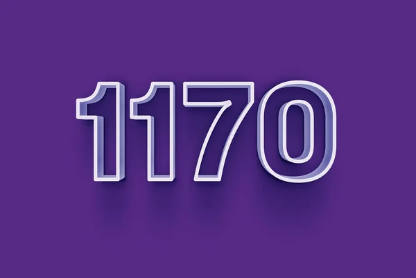 Numéro 1170 Est Isolé Sur Fond Violet Pour Votre Vente — Photo