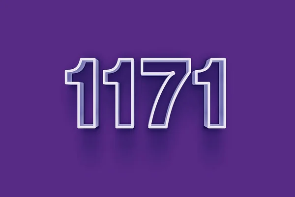 Numéro 1171 Est Isolé Sur Fond Violet Pour Votre Vente — Photo