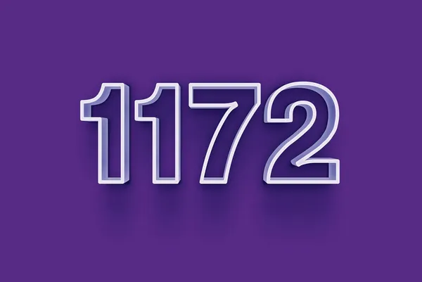 Numéro 1172 Est Isolé Sur Fond Violet Pour Votre Offre — Photo