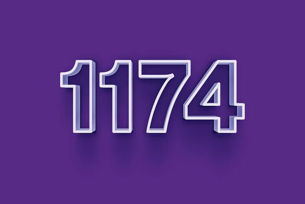 Numéro 1174 Est Isolé Sur Fond Violet Pour Votre Offre — Photo