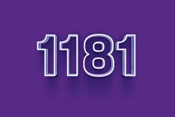 Numéro 1181 Est Isolé Sur Fond Violet Pour Votre Vente — Photo