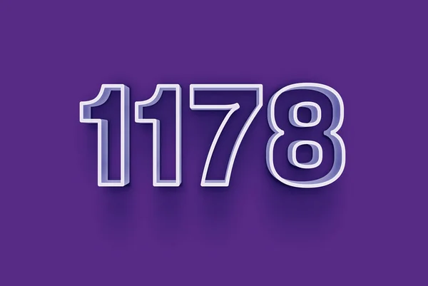 Numéro 1178 Est Isolé Sur Fond Violet Pour Votre Vente — Photo