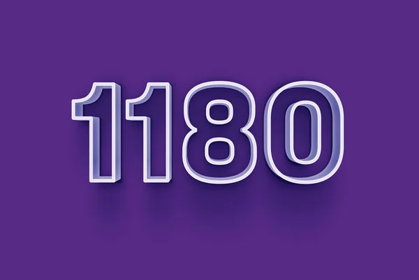 Número 1180 Está Aislado Fondo Púrpura Para Oferta Única Venta — Foto de Stock