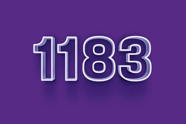 Nummer 1183 Ist Isoliert Auf Lila Hintergrund Für Ihre Einzigartigen — Stockfoto
