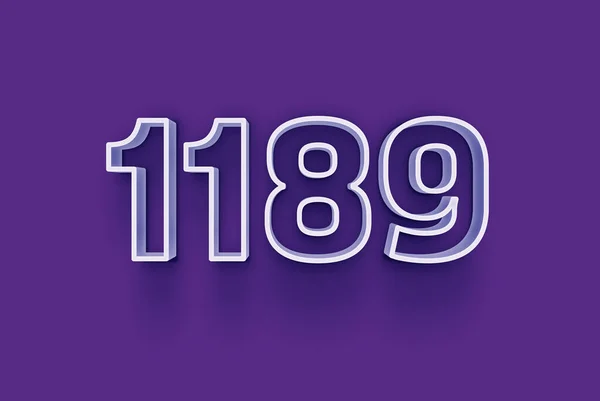 Número 1189 Está Aislado Fondo Púrpura Para Oferta Única Venta — Foto de Stock