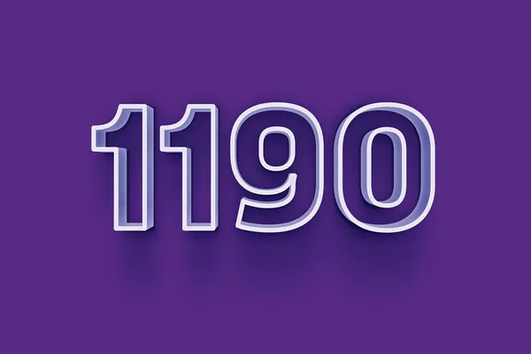 Nummer 1190 Ist Isoliert Auf Lila Hintergrund Für Ihre Einzigartigen — Stockfoto