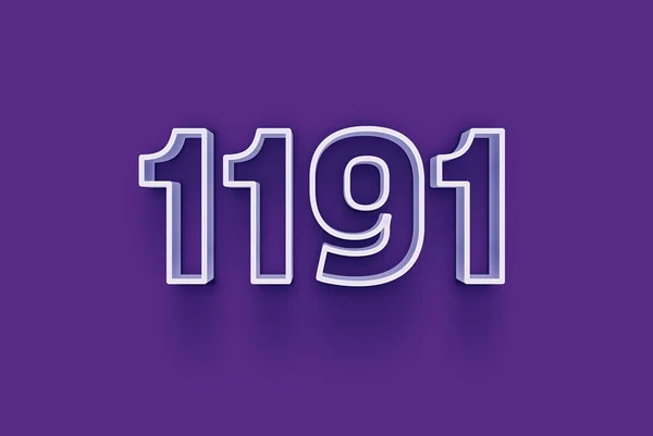 Numéro 1191 Est Isolé Sur Fond Violet Pour Votre Offre — Photo