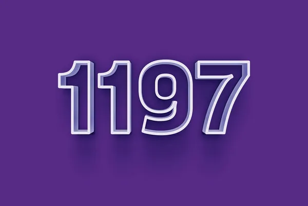 Номер 1197 Изолирован Фиолетовом Фоне Вашего Уникального Рекламного Плаката Промо — стоковое фото