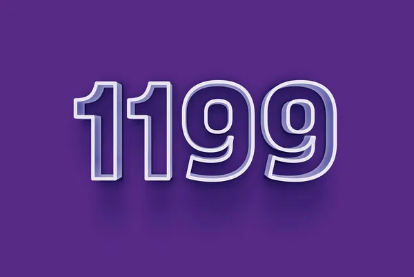 Número 1199 Está Aislado Fondo Púrpura Para Oferta Única Venta — Foto de Stock