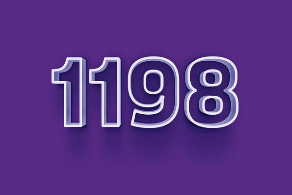 Numéro 1198 Est Isolé Sur Fond Violet Pour Votre Vente — Photo