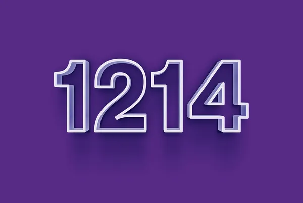 Número 1214 Está Aislado Fondo Púrpura Para Oferta Única Venta —  Fotos de Stock