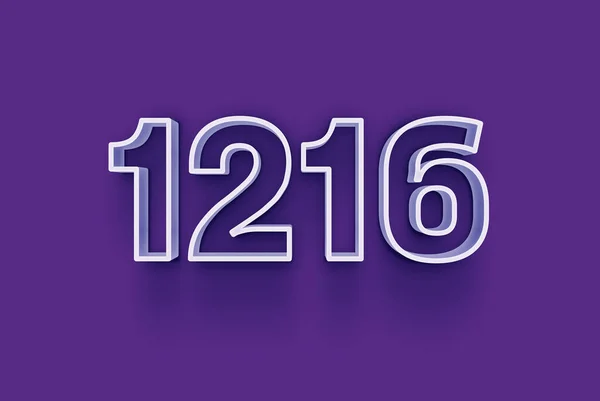 Número 1216 Está Aislado Fondo Púrpura Para Oferta Única Venta —  Fotos de Stock