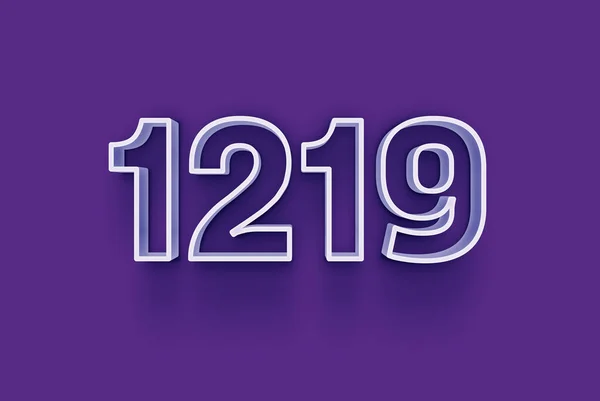 Número 1219 Está Aislado Fondo Púrpura Para Oferta Única Venta — Foto de Stock