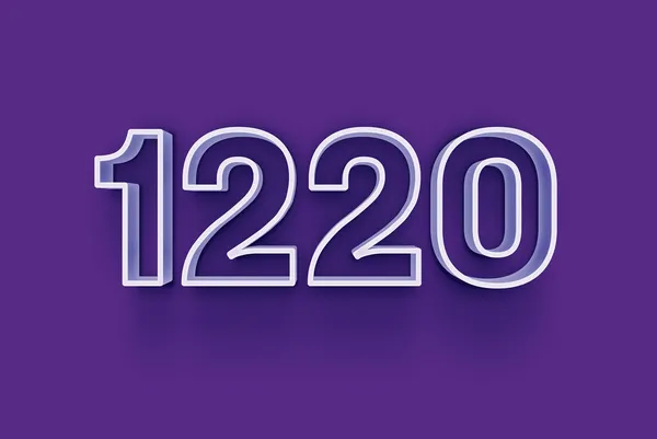 Número 1220 Isolado Fundo Roxo Para Seu Único Cartaz Venda — Fotografia de Stock