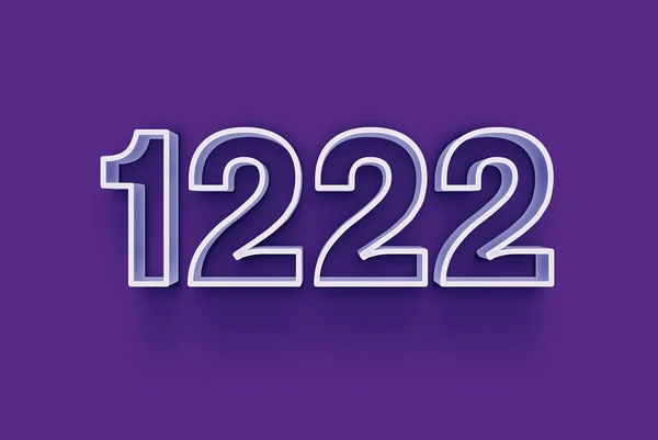 Number 1222 Isolated Purple Background Your Unique Selling Poster Promo — Stock Photo, Image