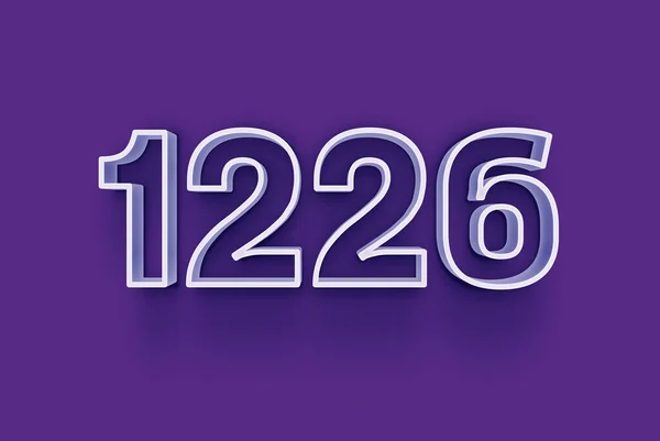 Number 1226 Isolated Purple Background Your Unique Selling Poster Promo — Stock Photo, Image
