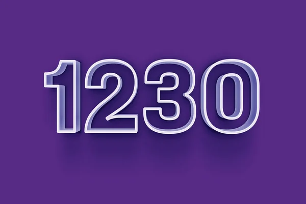 Number 1230 Isolated Purple Background Your Unique Selling Poster Promo — Stock Photo, Image