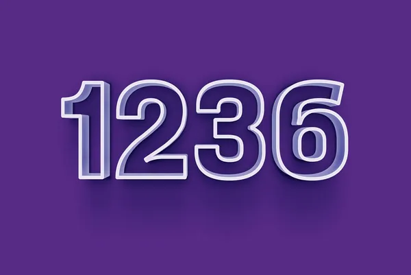 Número 1236 Aísla Fondo Púrpura Para Oferta Única Compra Venta — Foto de Stock