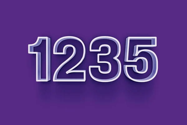 3D番号1235は あなたのユニークな販売ポスタープロモーション割引特別販売ショッピングオファー バナー広告ラベル クリスマスをお楽しみくださいタグ クーポンなどのクリスマスの販売をオフ紫の背景に隔離されています — ストック写真