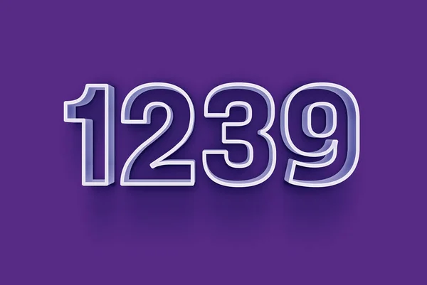 Number 1239 Isolated Purple Background Your Unique Selling Poster Promo — Stock Photo, Image