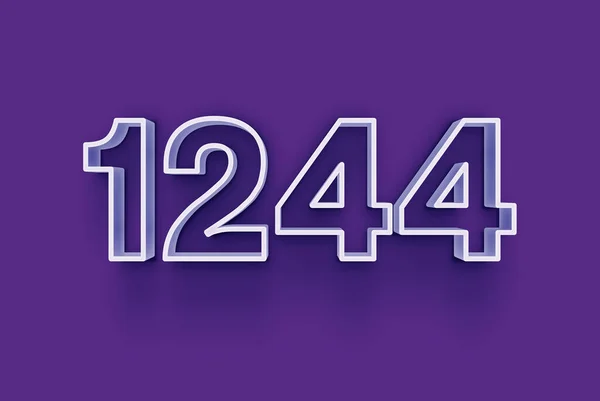 Номер 1244 Изолирован Фиолетовом Фоне Вашего Уникального Рекламного Плаката Промо — стоковое фото
