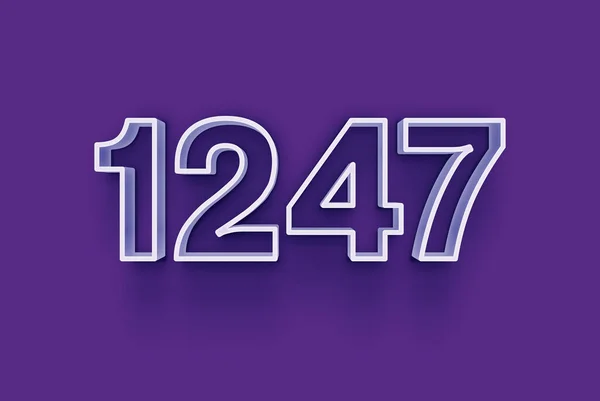 3D番号1247は あなたのユニークな販売ポスタープロモーション割引特別販売ショッピングオファー バナー広告ラベル クリスマスをお楽しみくださいタグ クーポンなどのクリスマスの販売をオフ紫の背景に隔離されています — ストック写真