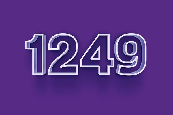 3D番号1249は あなたのユニークな販売ポスタープロモーション割引特別販売ショッピングオファー バナー広告ラベル クリスマスをお楽しみくださいタグ クーポンなどのクリスマスの販売をオフ紫の背景に隔離されています — ストック写真