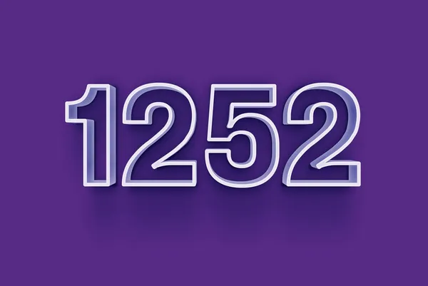 Номер 1252 Изолирован Фиолетовом Фоне Вашего Уникального Рекламного Плаката Промо — стоковое фото
