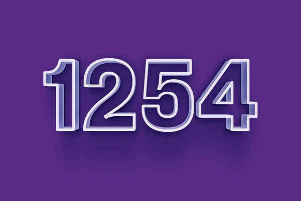 Número 1254 Aísla Fondo Púrpura Para Oferta Única Compra Venta — Foto de Stock