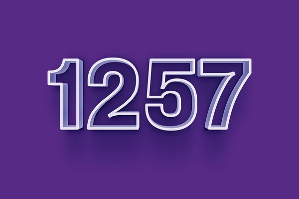 Number 1257 Isolated Purple Background Your Unique Selling Poster Promo — Stock Photo, Image