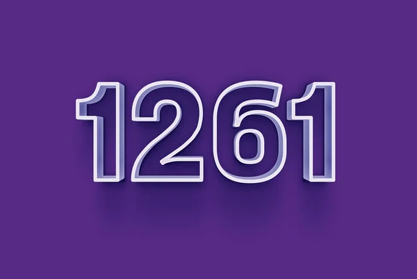 Number 1261 Isolated Purple Background Your Unique Selling Poster Promo — Stock Photo, Image