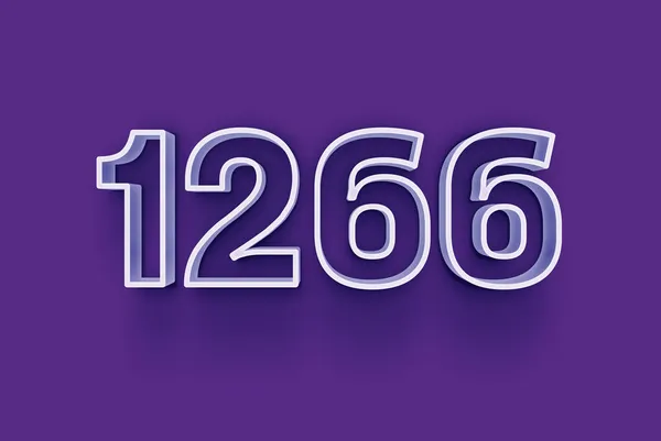 Número 1266 Aísla Fondo Púrpura Para Oferta Única Compra Venta — Foto de Stock