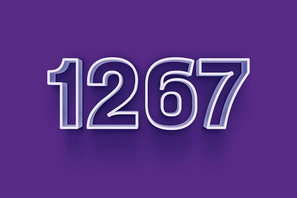 Номер 1267 Ізольований Фіолетовому Фоні Вашої Унікальної Продажу Плакат Промо — стокове фото