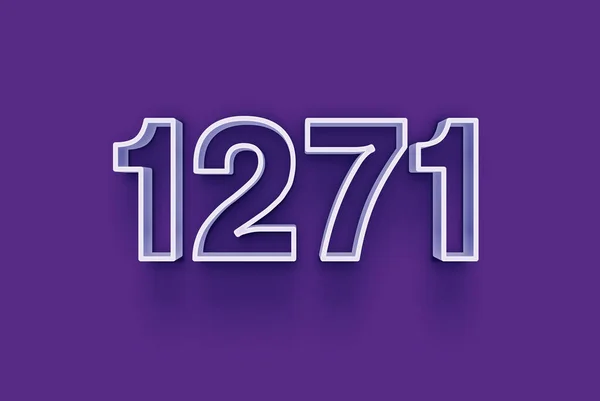 Numéro 1271 Est Isolé Sur Fond Violet Pour Votre Offre — Photo