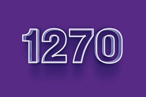 Numéro 1270 Est Isolé Sur Fond Violet Pour Votre Offre — Photo