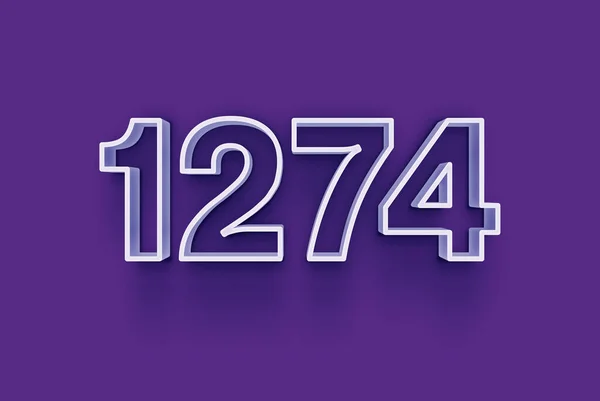 Numéro 1274 Est Isolé Sur Fond Violet Pour Votre Offre — Photo