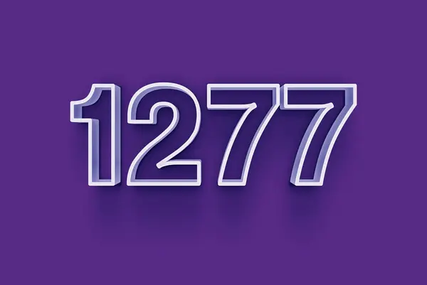 Numéro 1277 Est Isolé Sur Fond Violet Pour Votre Vente — Photo