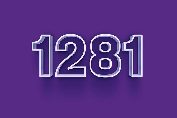 Número 1281 Aísla Fondo Púrpura Para Oferta Única Compra Venta — Foto de Stock