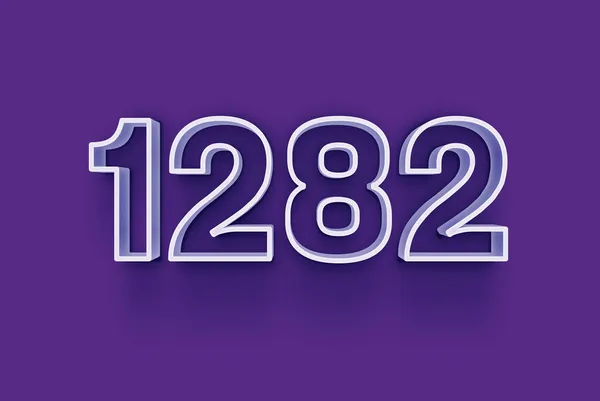 Número 1282 Está Aislado Fondo Púrpura Para Oferta Única Venta — Foto de Stock