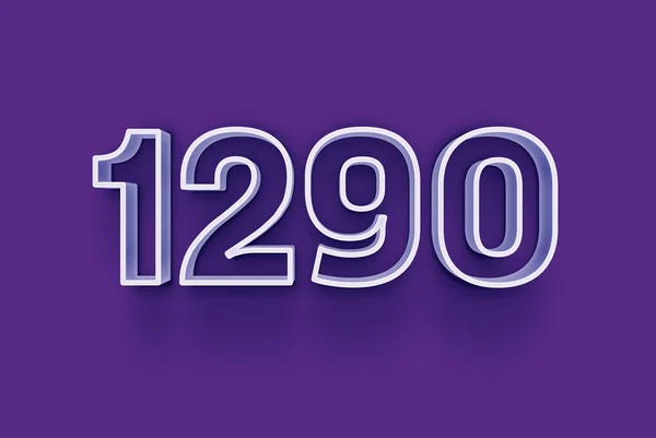 Number 1290 Isolated Purple Background Your Unique Selling Poster Promo — Stock Photo, Image