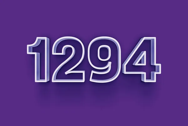 3D番号1294は あなたのユニークな販売ポスタープロモーション割引特別販売ショッピングオファー バナー広告ラベル クリスマスをお楽しみください クリスマスの販売オフタグ クーポンなどの紫の背景に隔離されています — ストック写真